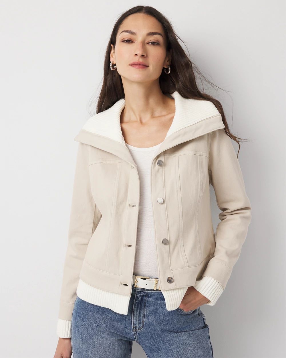 Sweater Trim Jacket | White House Black Market